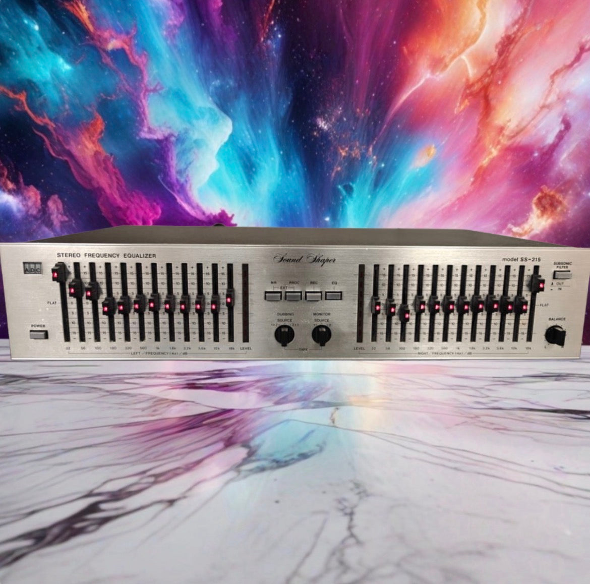 ADC SS-115 Sound Shaper Vintage Stereo Equalizer  Fresh Service Rare Silver Var.