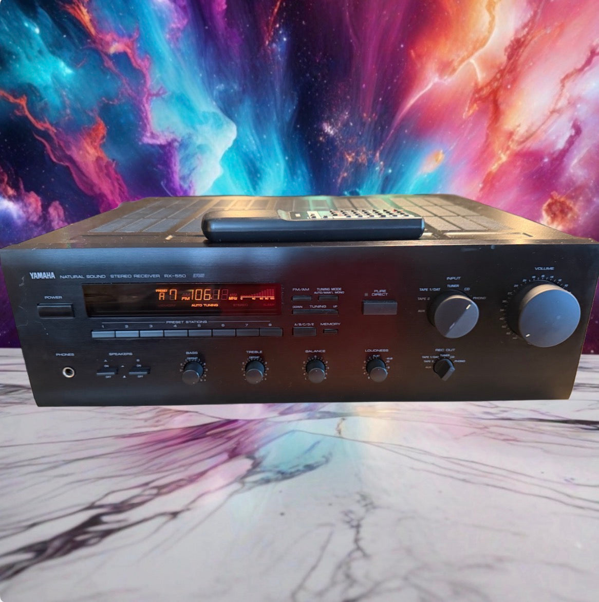 Vintage Yamaha RX-550 Natural Sound Stereo Receiver Hi-Fi & Rmote Fresh Service!