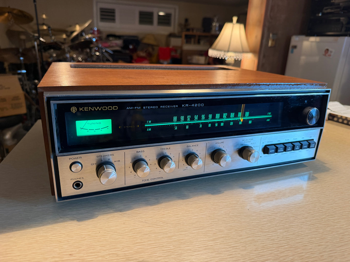 Kenwood KR-4200 Vintage Am Fm Stereo Receiver Amplifier Excellent Fresh Service