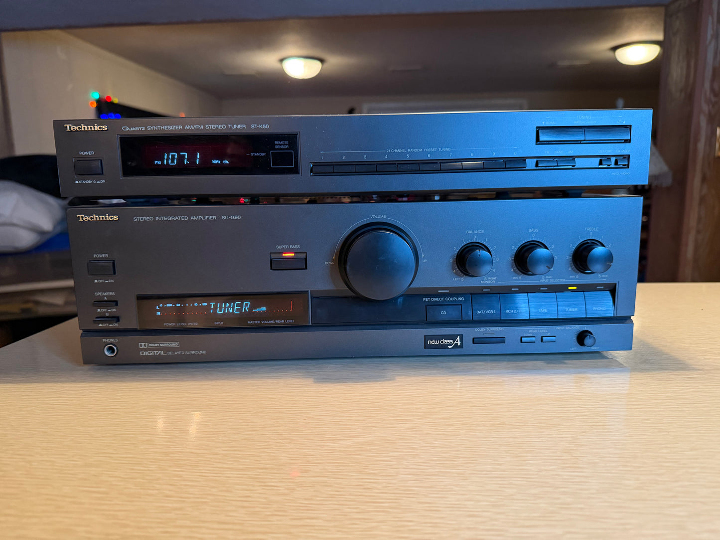 Technics SU-G90 Stereo Integrated Amplifier HiFi + ST-K50 Tuner Freshly Serviced