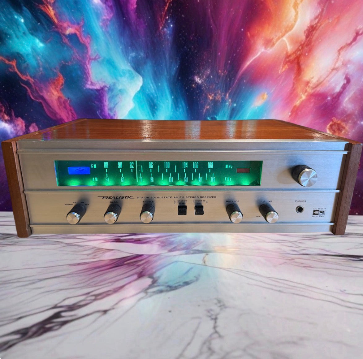 Vtg Realistic STA-36 AM-FM Stereo Receiver 1971 Wood LED Upgrade Serviced BEAUTY
