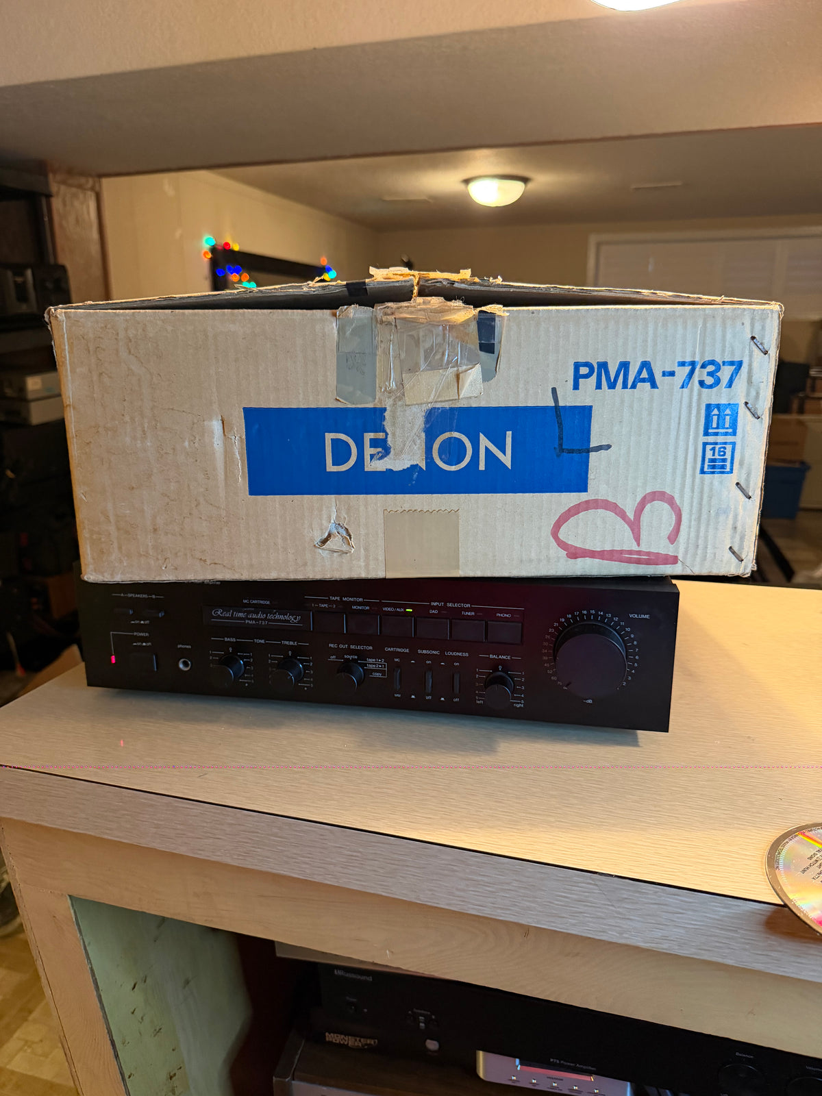 Near Mint Denon PMA-737 Pre-Main Amplifier Phono MM/MC Fresh Service OEM Box🎶🔥