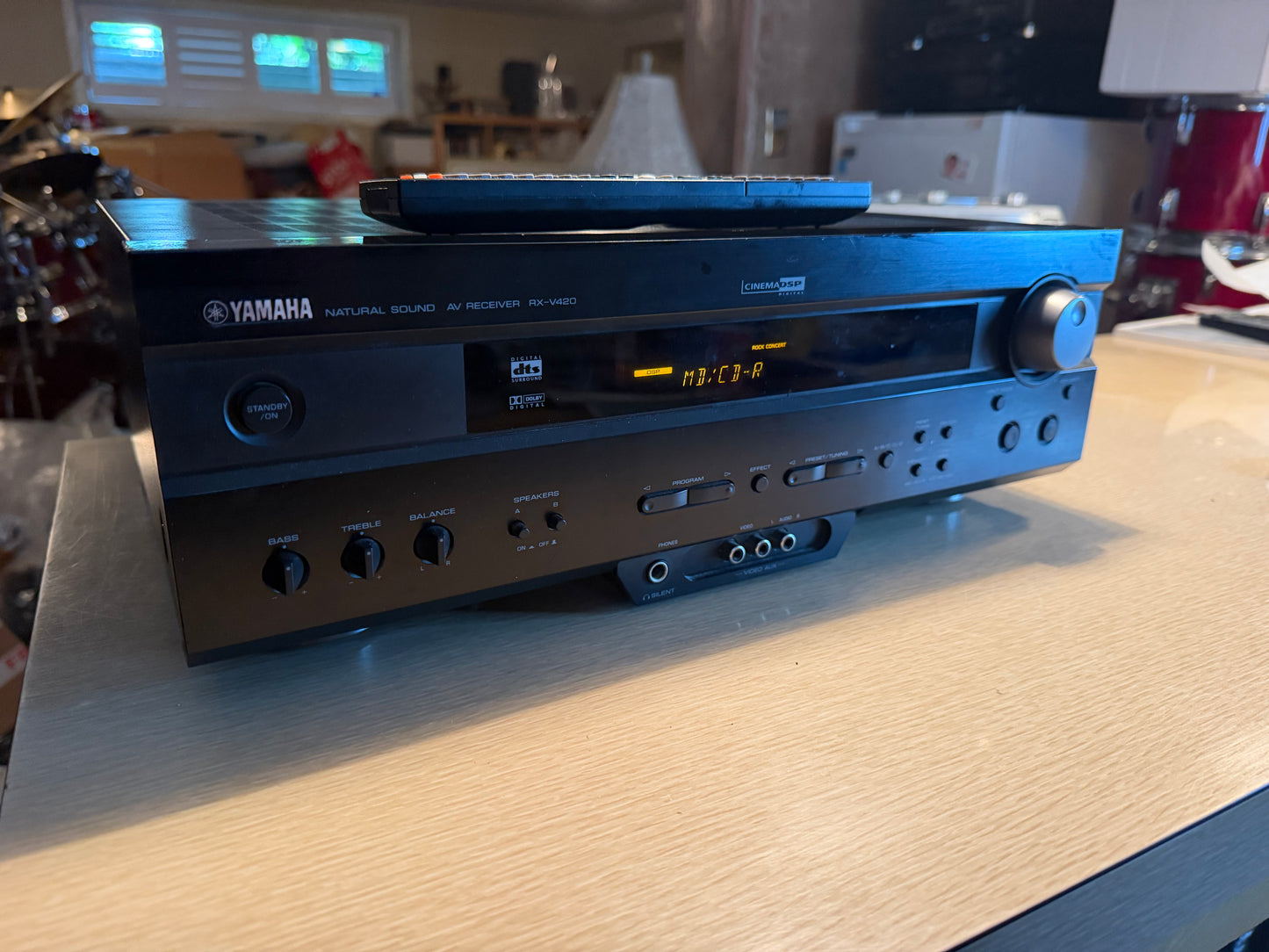 Yamaha RX-V420 200 Watt Natural Sound AV Receiver Fully Functional Remote Bundle