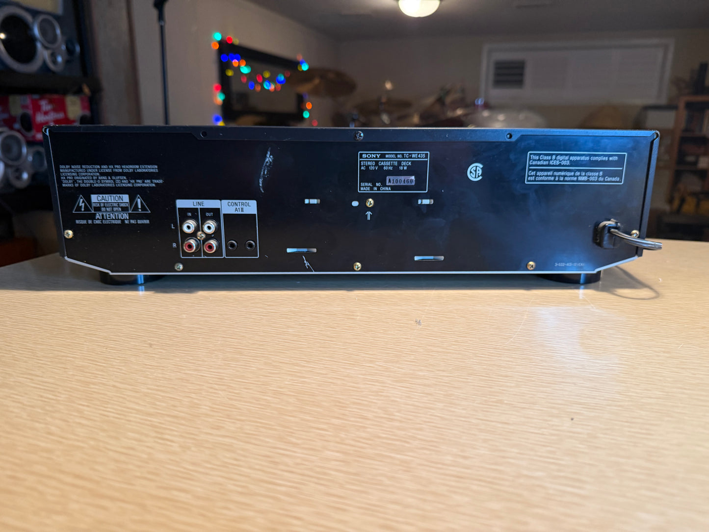 SONY TC-WE435 Dual Cassette Deck Auto-Reverse Dolby B,C Serviced & TESTED
