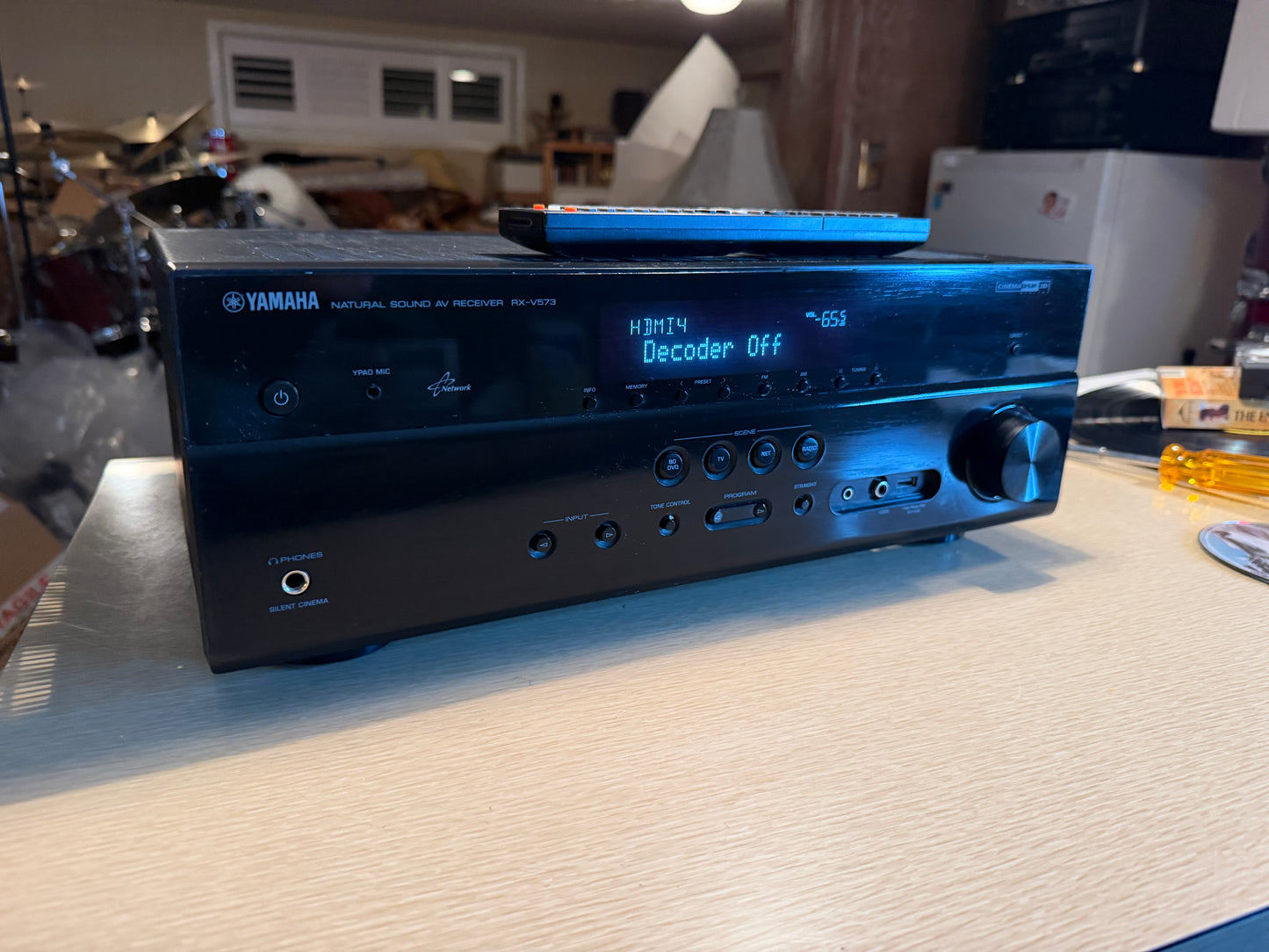 Yamaha RX V573 7.1 Channel AV Receiver Stereo HDMI Serviced Remote Bundle Beauty