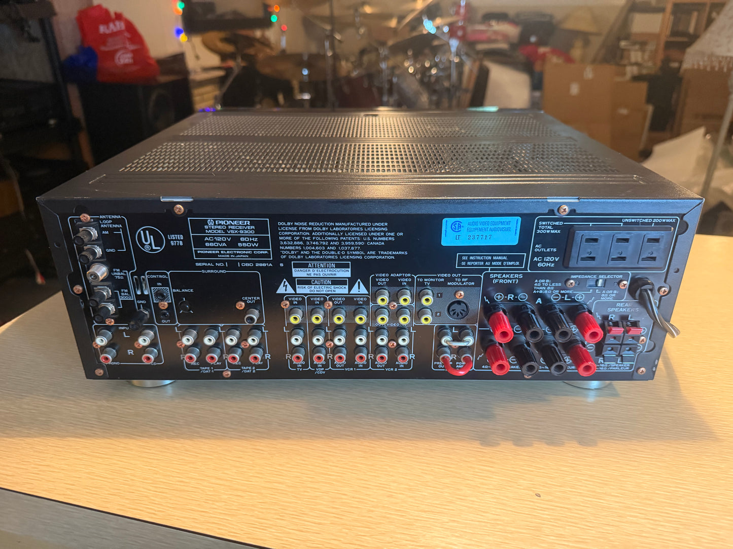 Pioneer VSX-9300s MONSTER Stereo Receiver Dolby Surround FULL Servicing 125WPC!