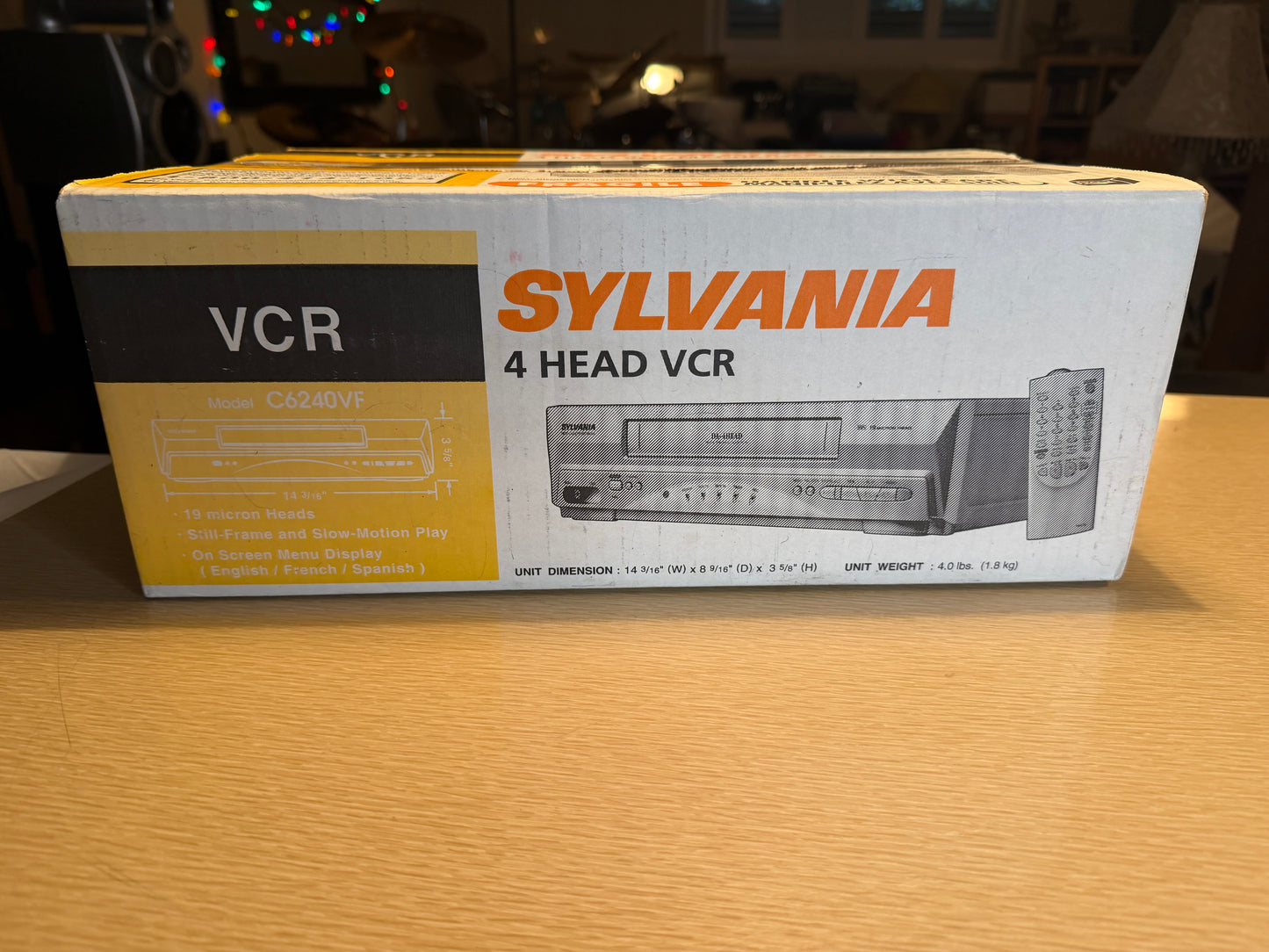 Sylvania VCR C6240VE 4 Head Digital Tracking VHS 19 Micron Head BRAND BEW In Box