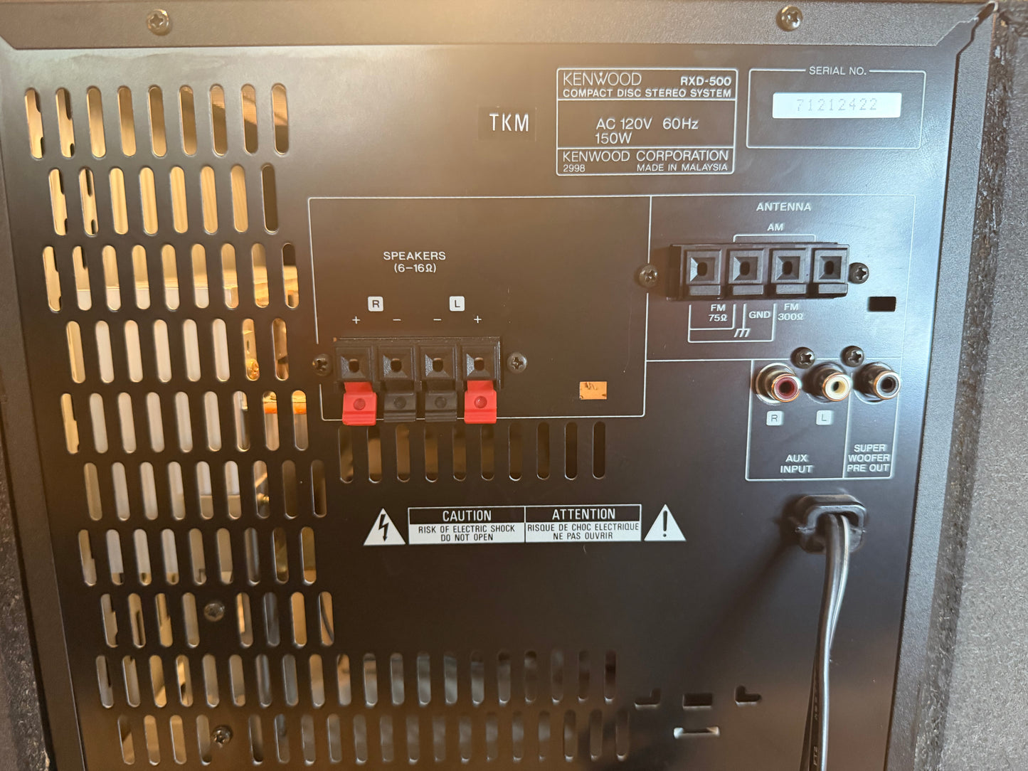 Kenwood XD-500 Stereo 3 Compact Disc Changer 2 Cassette Decks Fully Operational!