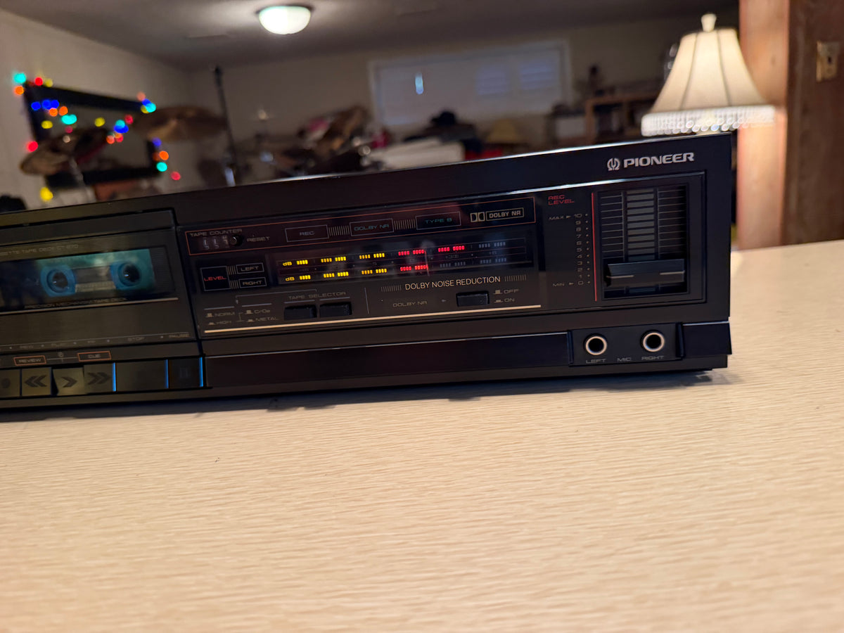EX+ Tested Pioneer CT-670 Stereo Cassette Tape Deck Fresh Service High Fidelity!