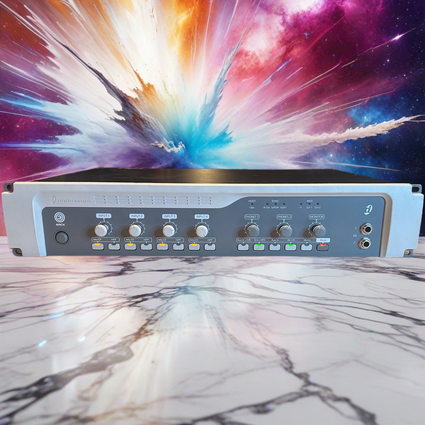 Digidesign 003 RACK+ FireWire Audio Interface with 8 Mic Preamps Tested Working