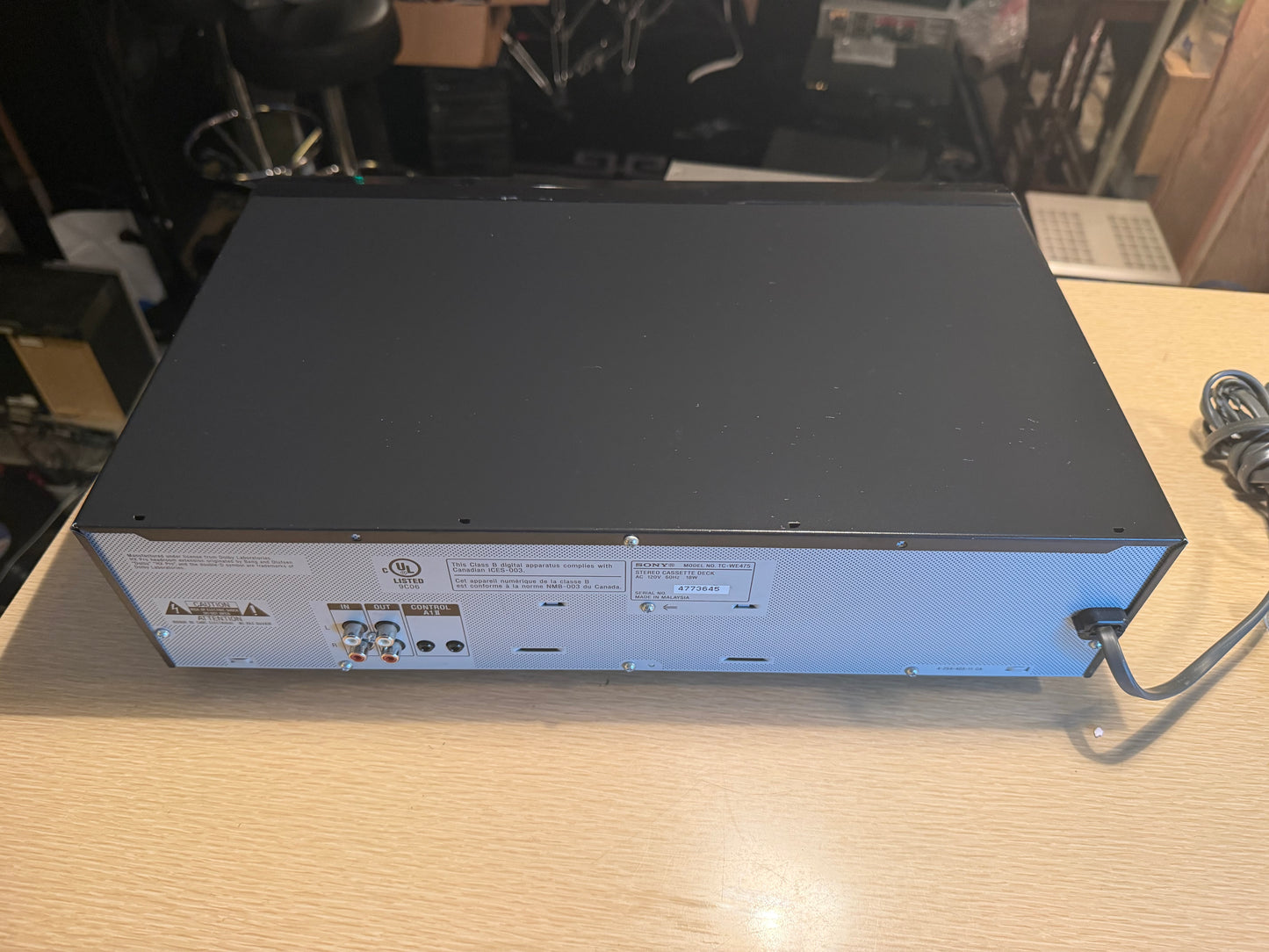 Sony TC-WE475 Auto Reverse High Density Head Stereo Dual Cassette Deck SERVICED!