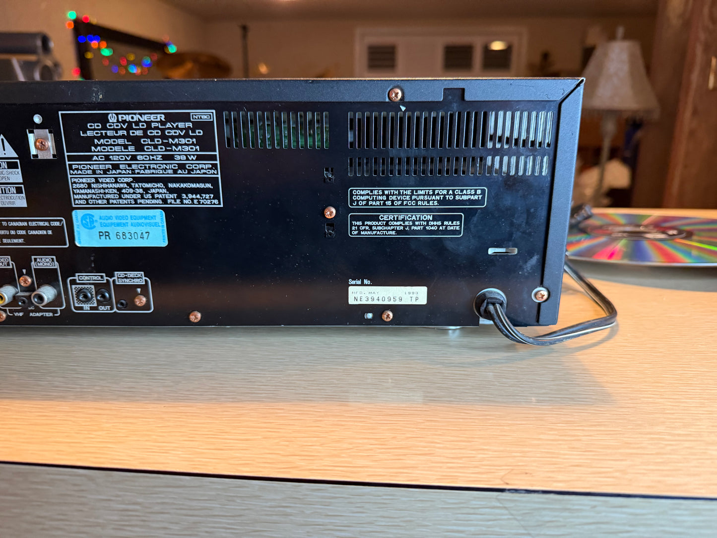 Pioneer CLD-M301 LaserDisc Player and 5-Disc CD Player FRESH SERVICE W/ Remote🔥