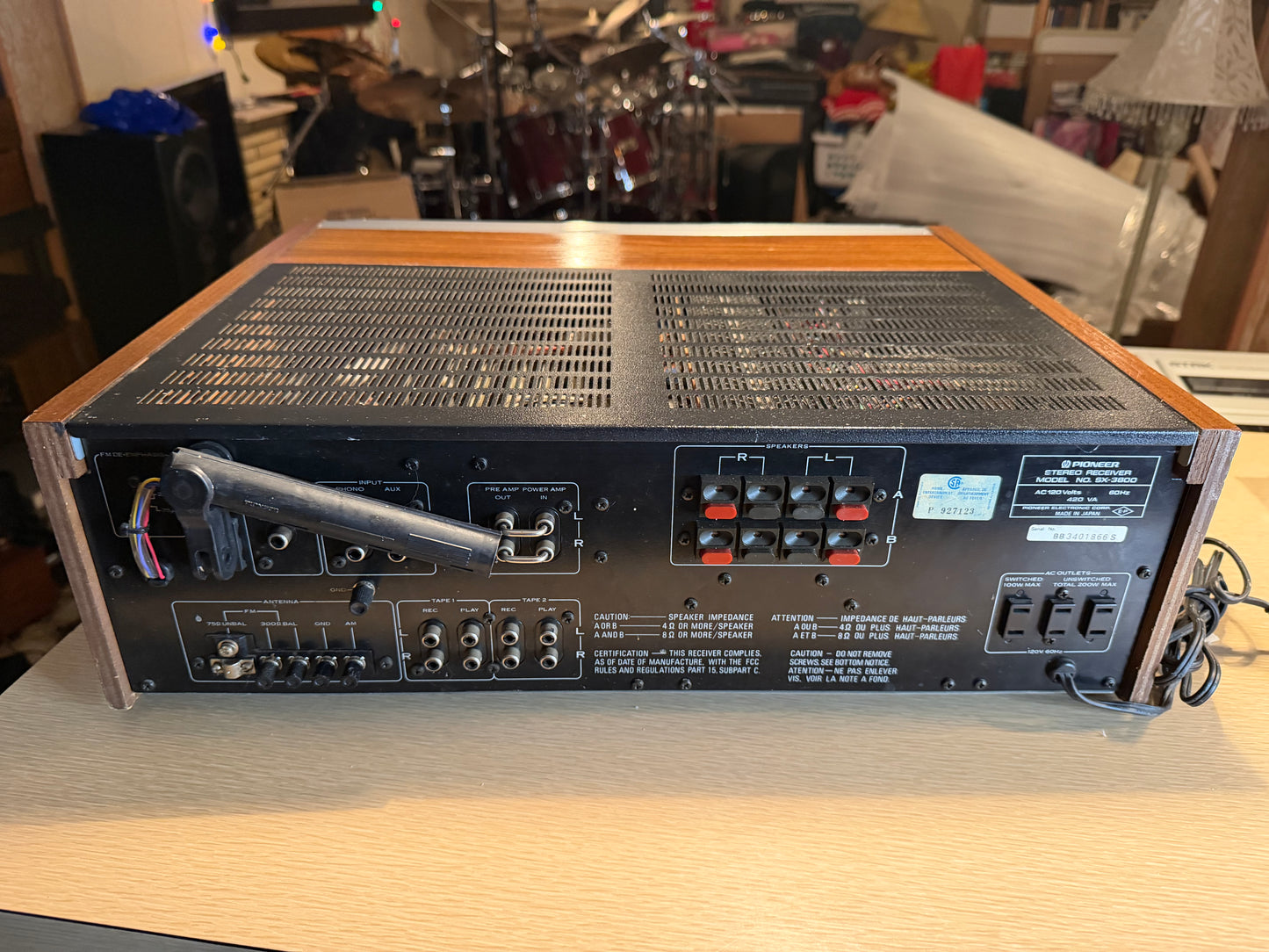 Vintage Pioneer SX-3800 Receiver Amplifier Beautiful Shape Full FRESH Servicing!
