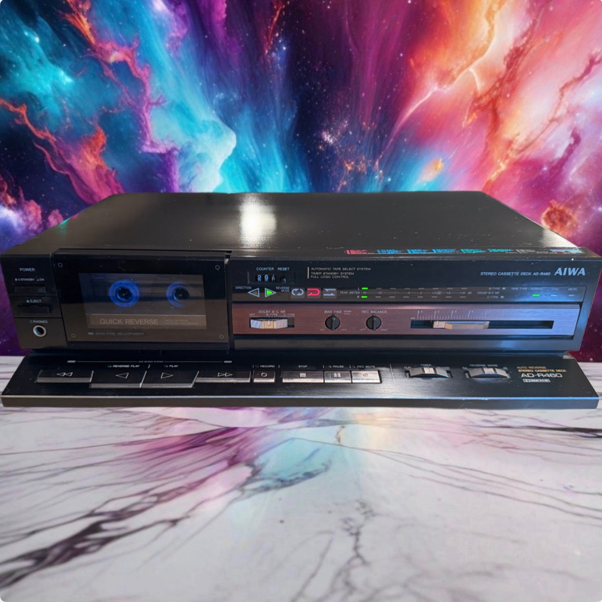 Vintage AIWA AD-R480 Cassette Tape Deck All Belts Replaced Extremely Rare 🎶🔥