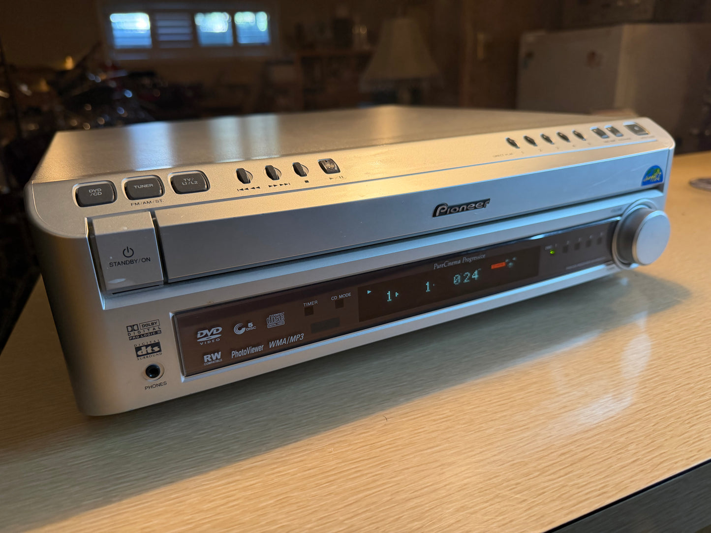 Pioneer XV-HTD330 5-Disc CD/DVD Home Theater A/V Receiver W NEW Remote Tested🔥