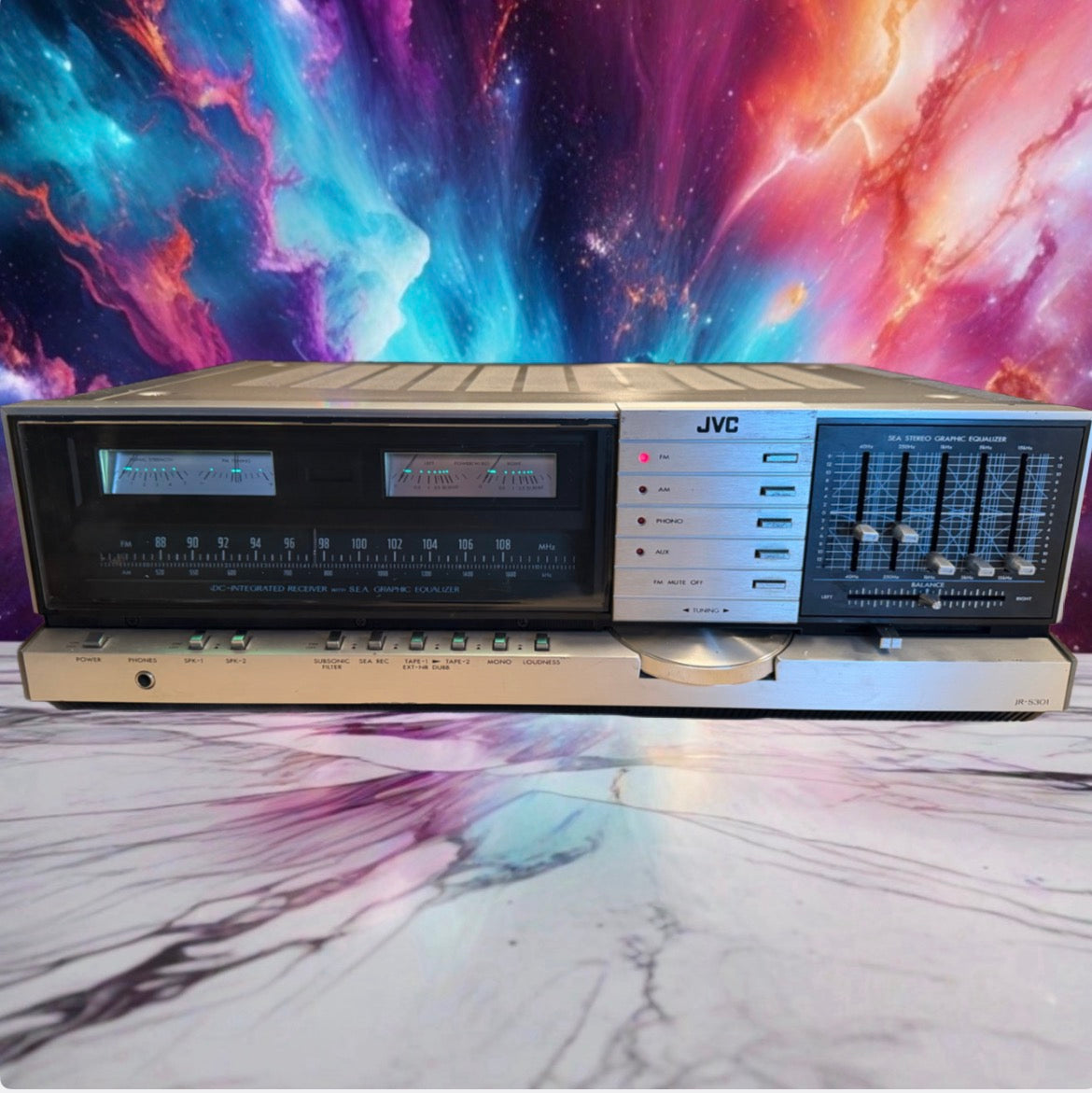 Vintage JVC JR-S301 Stereo Integrated Receiver Graphic Equalizer Serviced 60WPC!