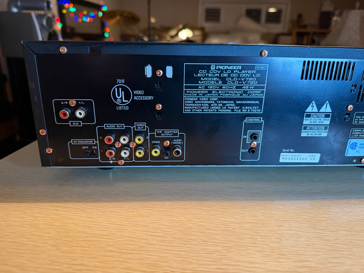 SERVICED🔥 Pioneer CLD-V720 Laser Disc CD CDV  Player With Remote. Works Great