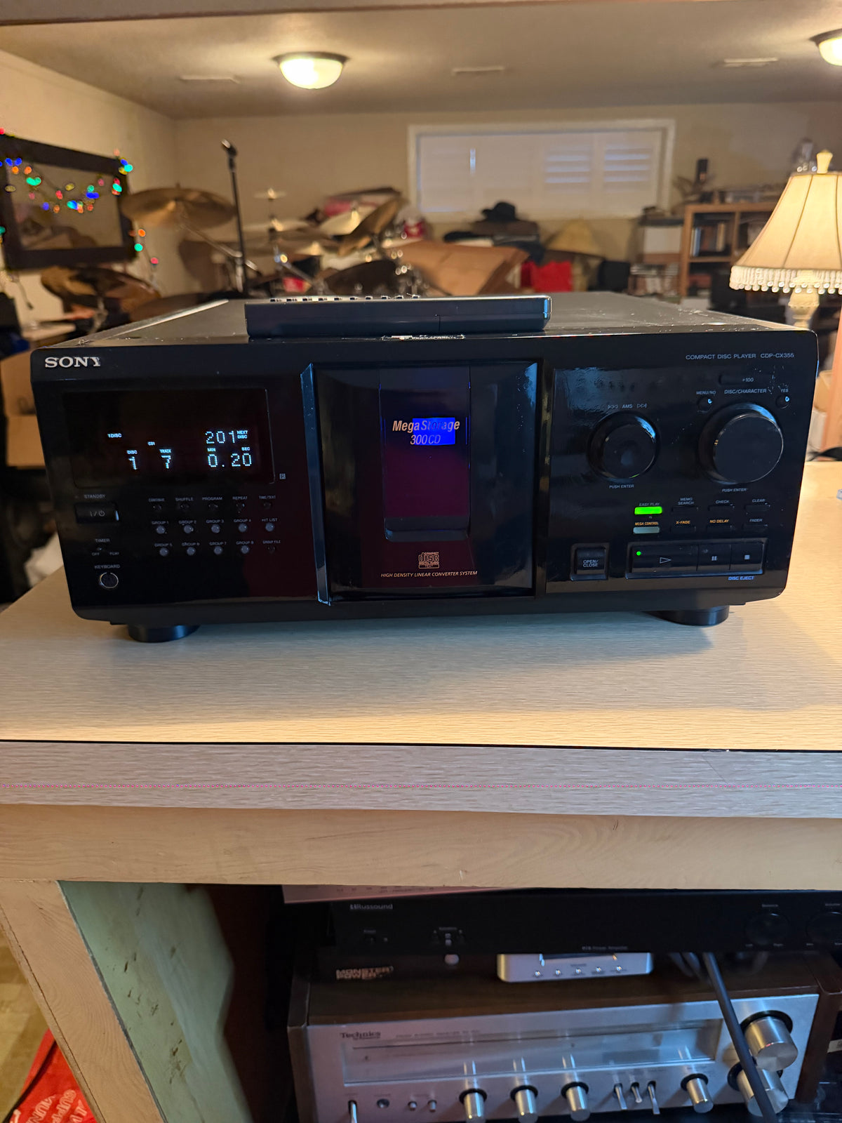 Sony CDP-CX355 300 Disc CD Player Changer - Belts Replaced, Serviced, + Cleaned!