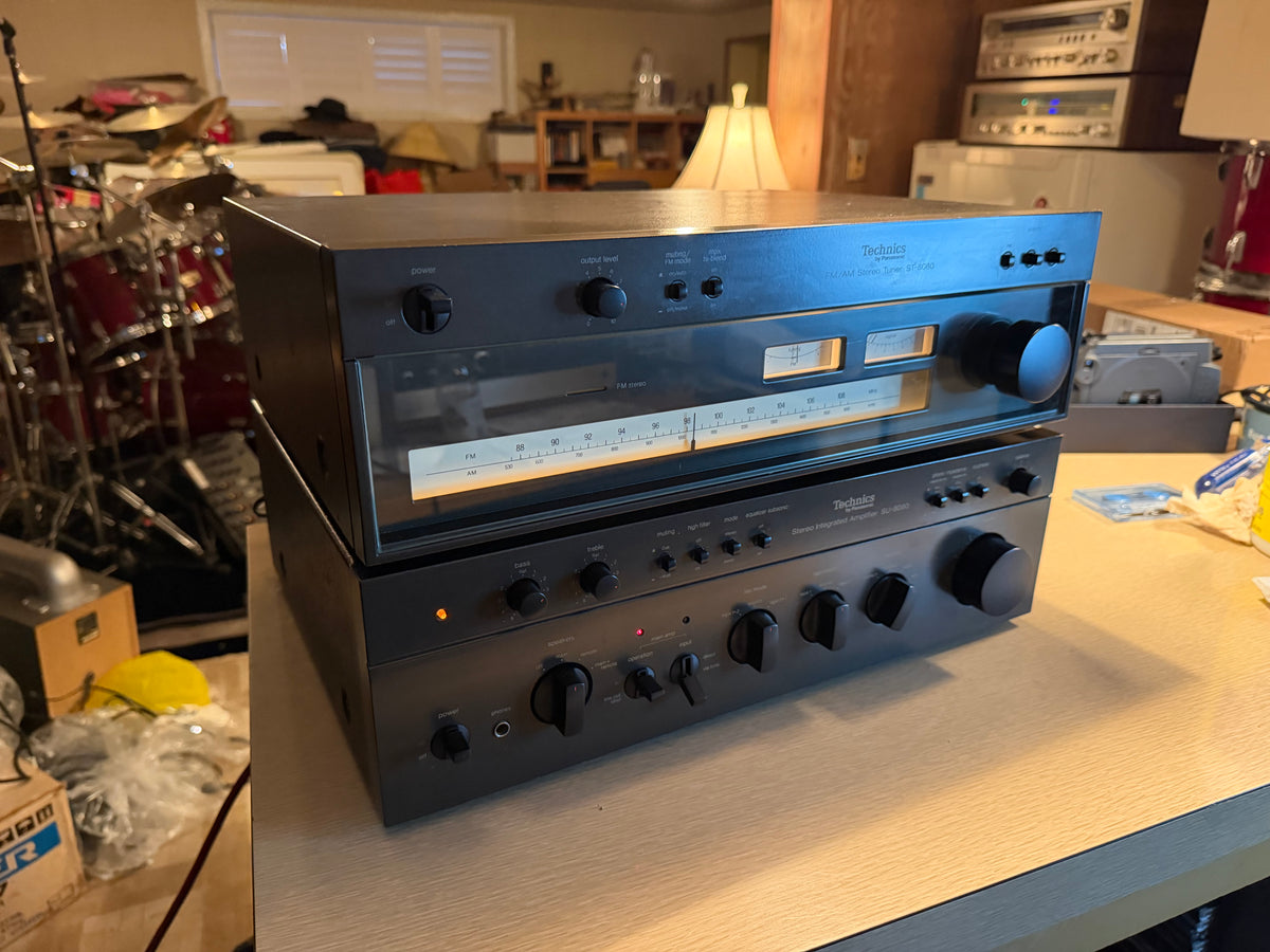 Technics SU 8080 Stereo Amplifier + ST-8080 Tuner New Bulbs Recapped Pro Service