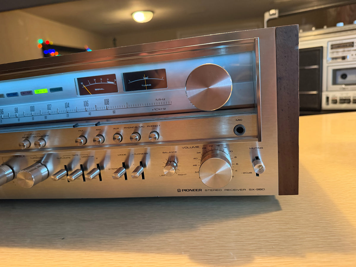 MONSTER Pioneer SX-980 Vintage Receiver Amplifier Fresh Pro Service New Bulbs 🔥