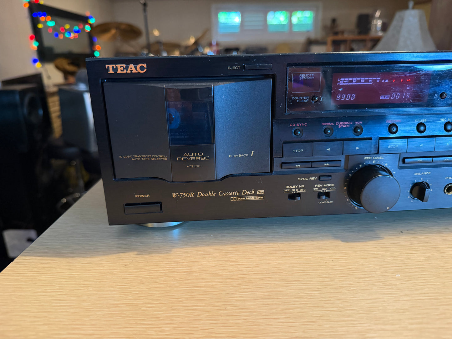 TEAC W-750R Dual Auto Reverse Cassette Deck Dolby HX Pro 3 Head Freshly Serviced