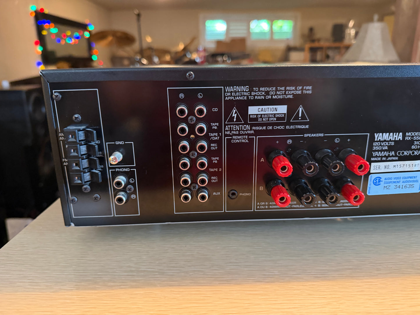 Vintage Yamaha RX-550 Natural Sound Stereo Receiver Hi-Fi & Rmote Fresh Service!