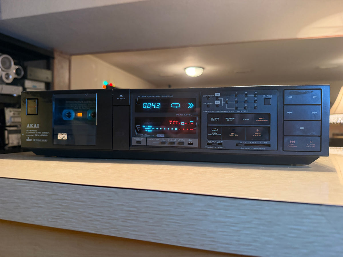 AKAI GX-R66 Stereo Cassette Deck Super GX Dolby B-C dbx Fresh Service Very Rare!