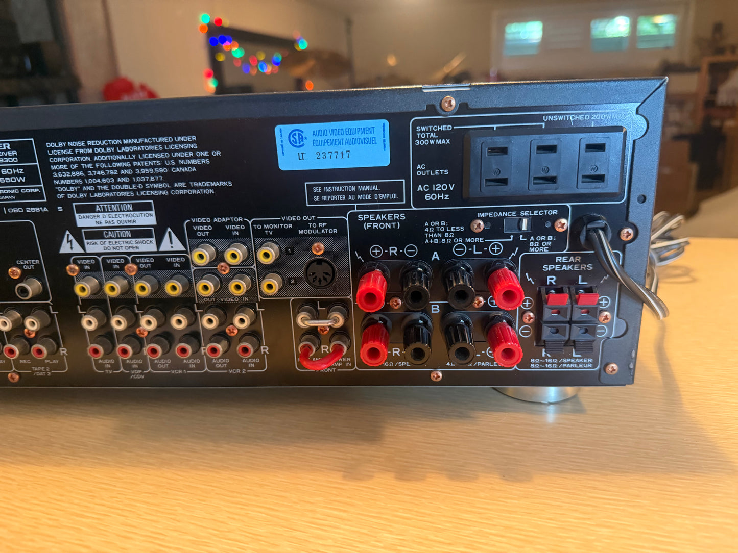 Pioneer VSX-9300s MONSTER Stereo Receiver Dolby Surround FULL Servicing 125WPC!