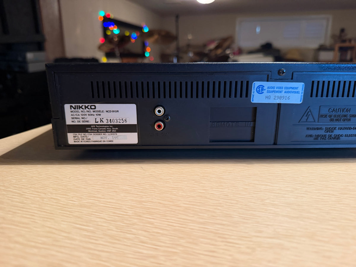 Nikko NCD-910R Digital Audio Stereo Compact Disk Player Fresh Service Remote🎶🔥
