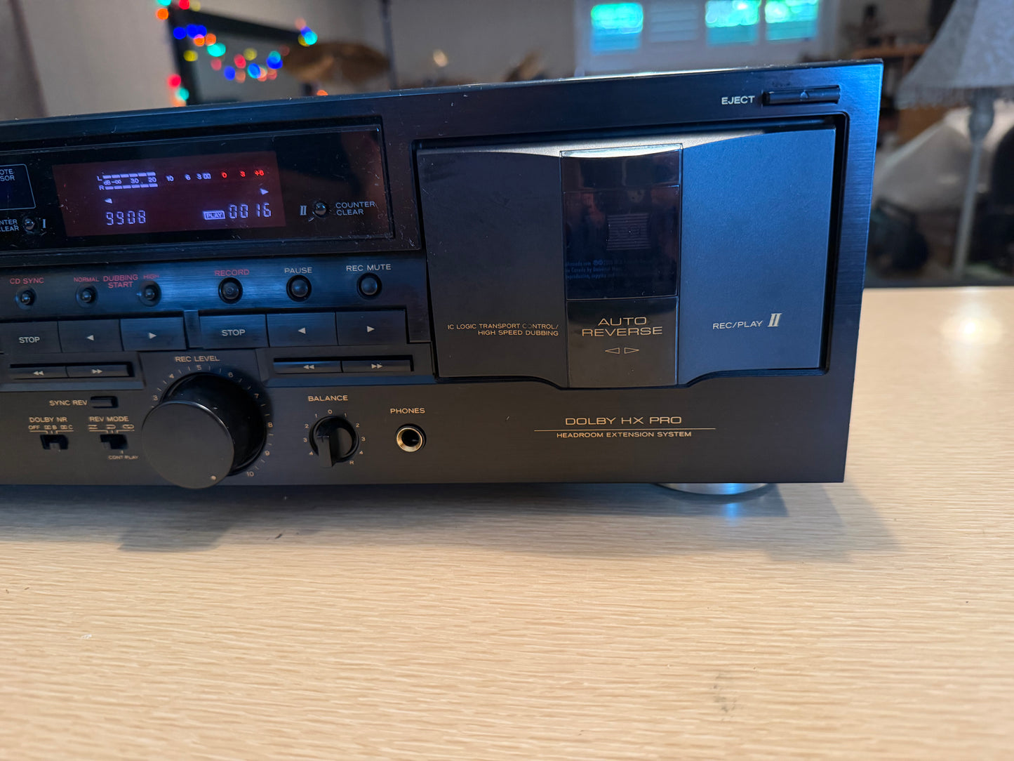 TEAC W-750R Dual Auto Reverse Cassette Deck Dolby HX Pro 3 Head Freshly Serviced