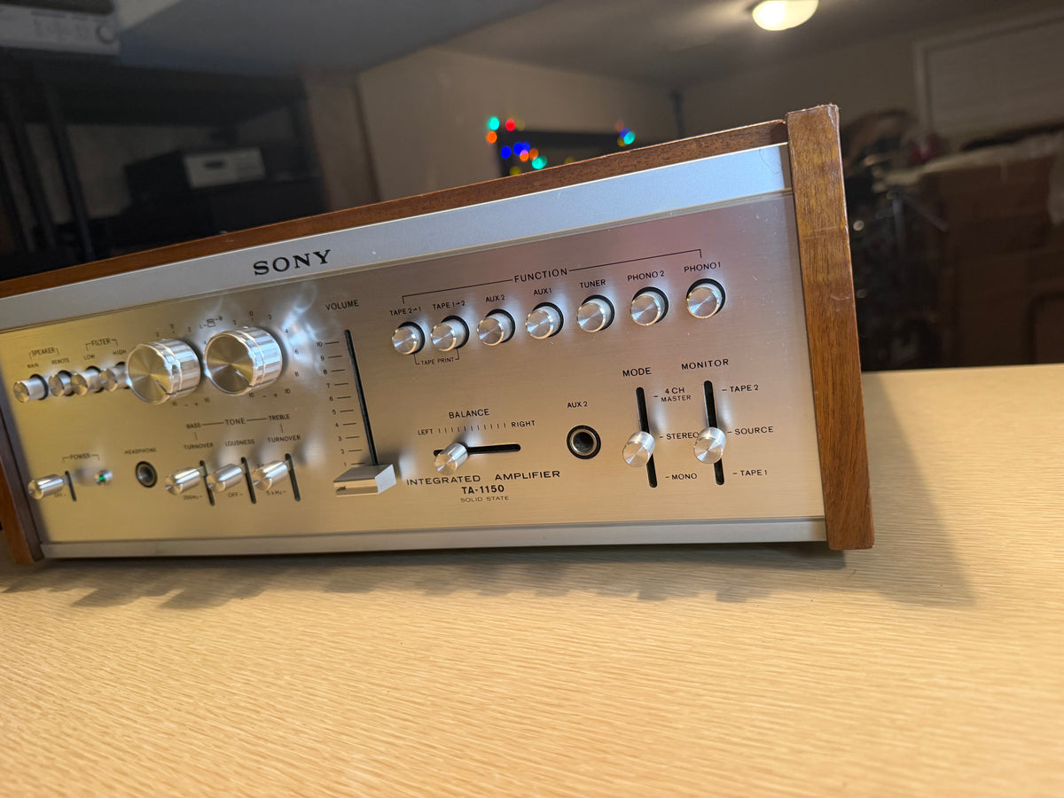 Sony TA-1150 Solid State Integrated Amplifier Silver Fresh Service Japan Beauty!
