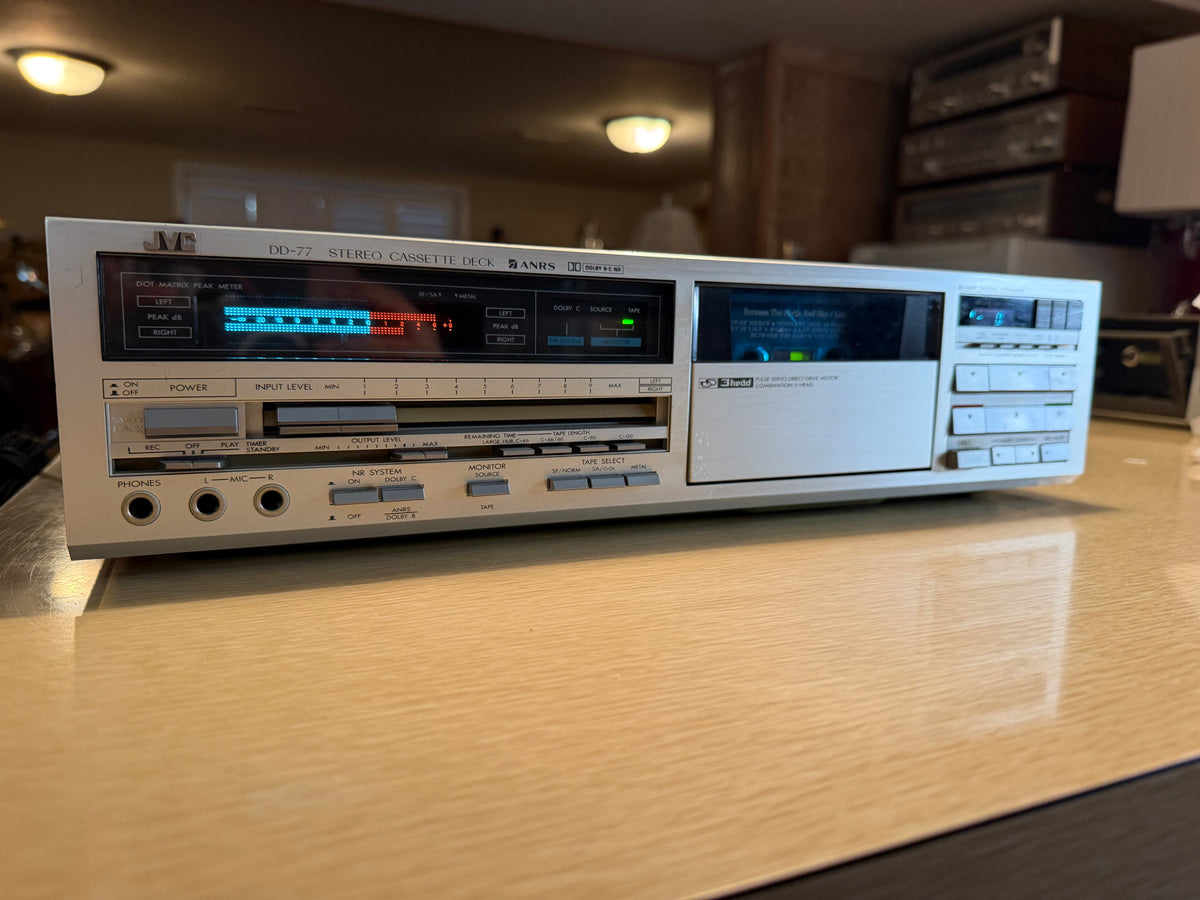 Vintage JVC DD-77 3 Head High Fidelity Stereo Cassette Deck Freshly Serviced🎶🔥