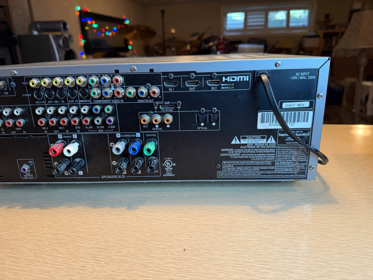 Harman Kardon AVR 146 5.1 CH HDMI Home Theater Surround Sound Stereo Receiver