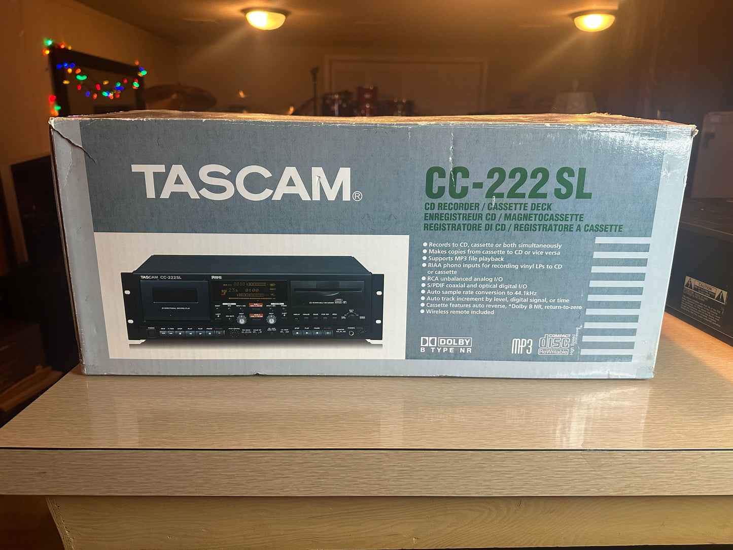 Tascam CC-222SL MKII Professional Cassette/CD Recorder Combo Working With Box