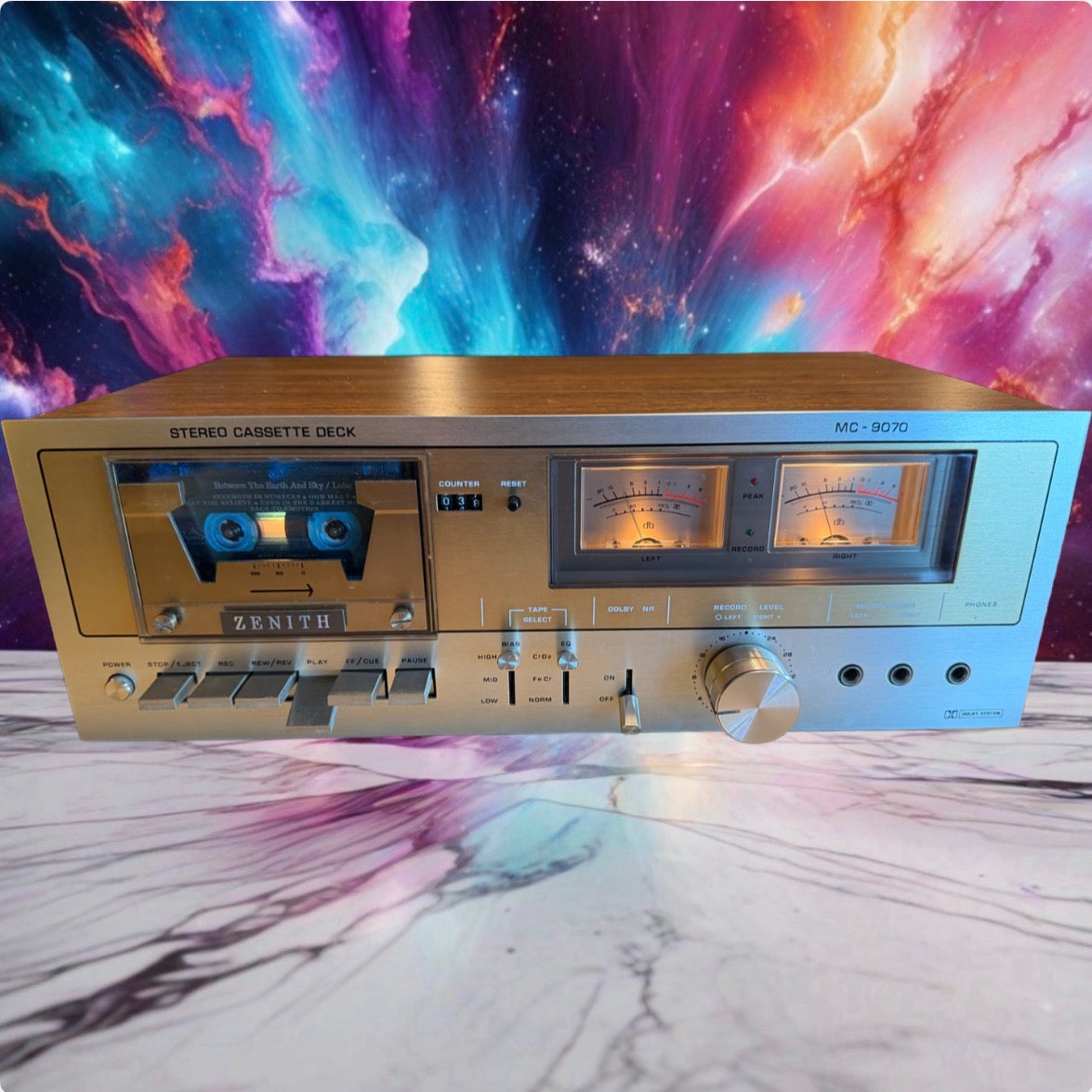 Vintage Silver Zenith MC-9070 Cassette Deck VU Meters High Fidelity SERVICED 🔥