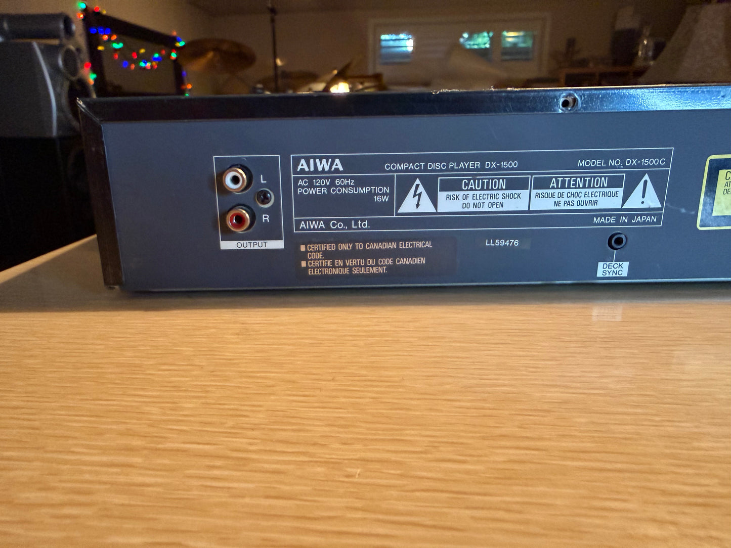 Aiwa DX-1500 Audiophile CD PLAYER with Remote Vintage 1986 NEAR MINT SERVICED🎶