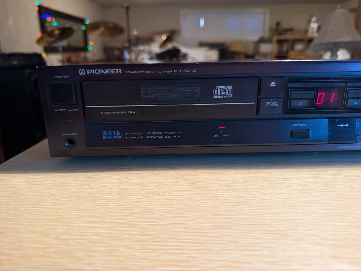 Pioneer CD Player PD-5010 Single Disc Vintage 1985 Belt Replaced Tested Works