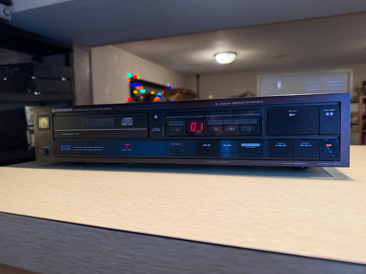 Pioneer CD Player PD-5010 Single Disc Vintage 1985 Belt Replaced Tested Works