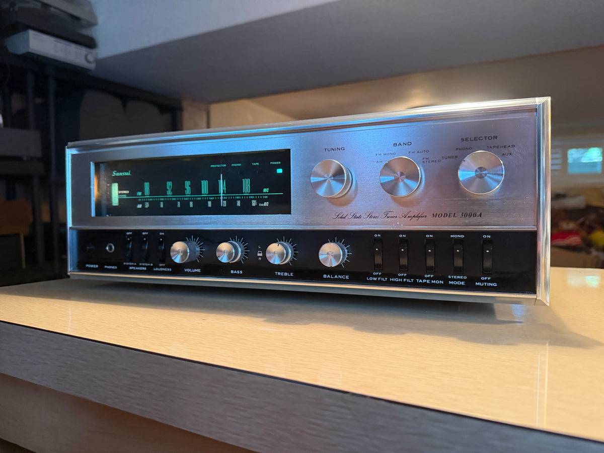 Serviced Sansui 3000A Solid State AM/FM Stereo Receiver Vintage Audiophile Rare!