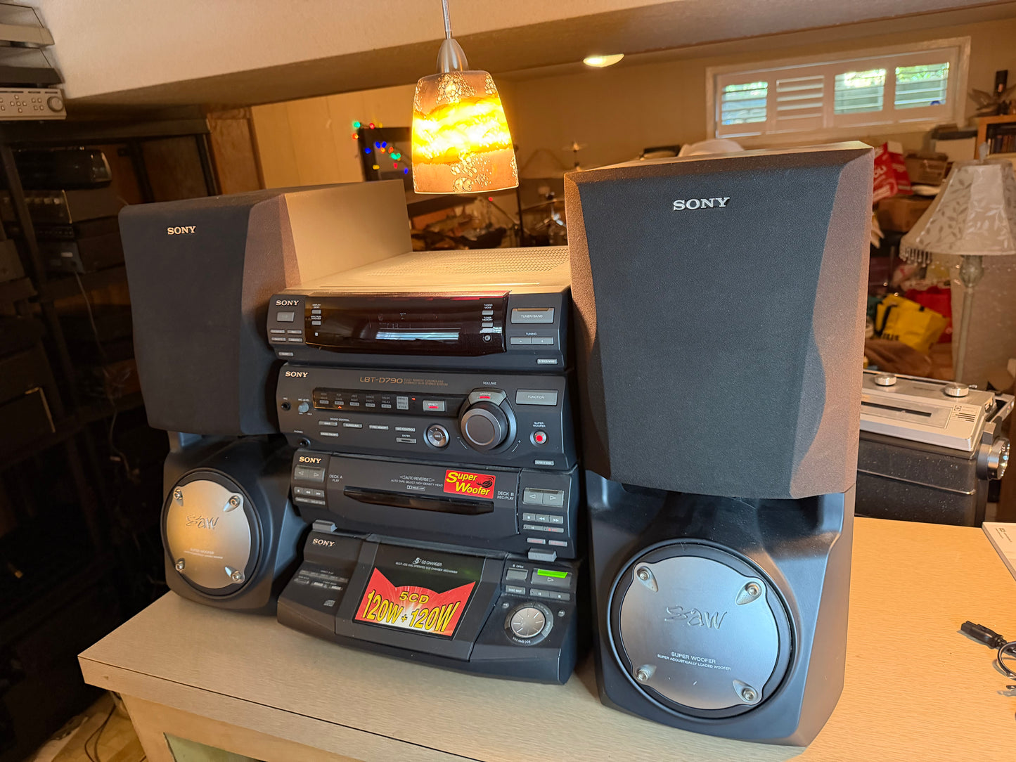 RARE Vintage SONY LBT-D790 Am Fm CD Dual Cassette Stereo System Fully Tested🔥🎶