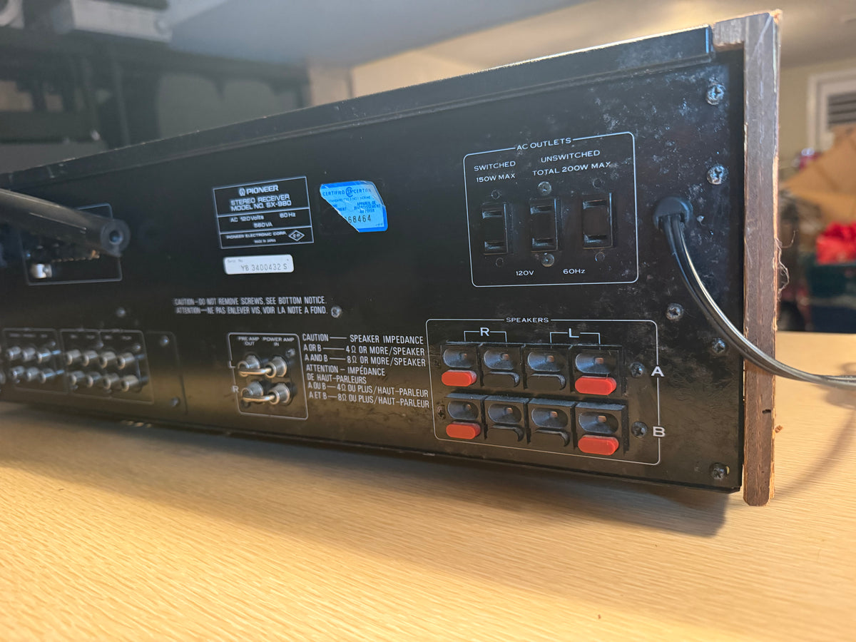 MONSTER Pioneer SX-980 Vintage Receiver Amplifier Fresh Pro Service New Bulbs 🔥