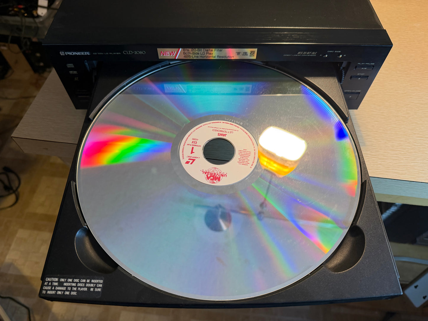 Pioneer CLD-2080 Both Sides Play Laserdisc Player Pro Service New Remote Receipt