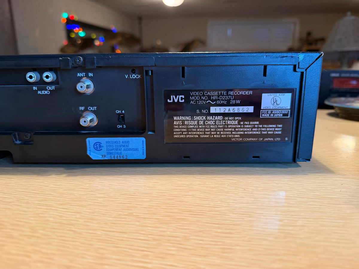 JVC HR-D237U 4-Head VHS VCR Player Recorder Tested Working Remote Bundle Rare🔥