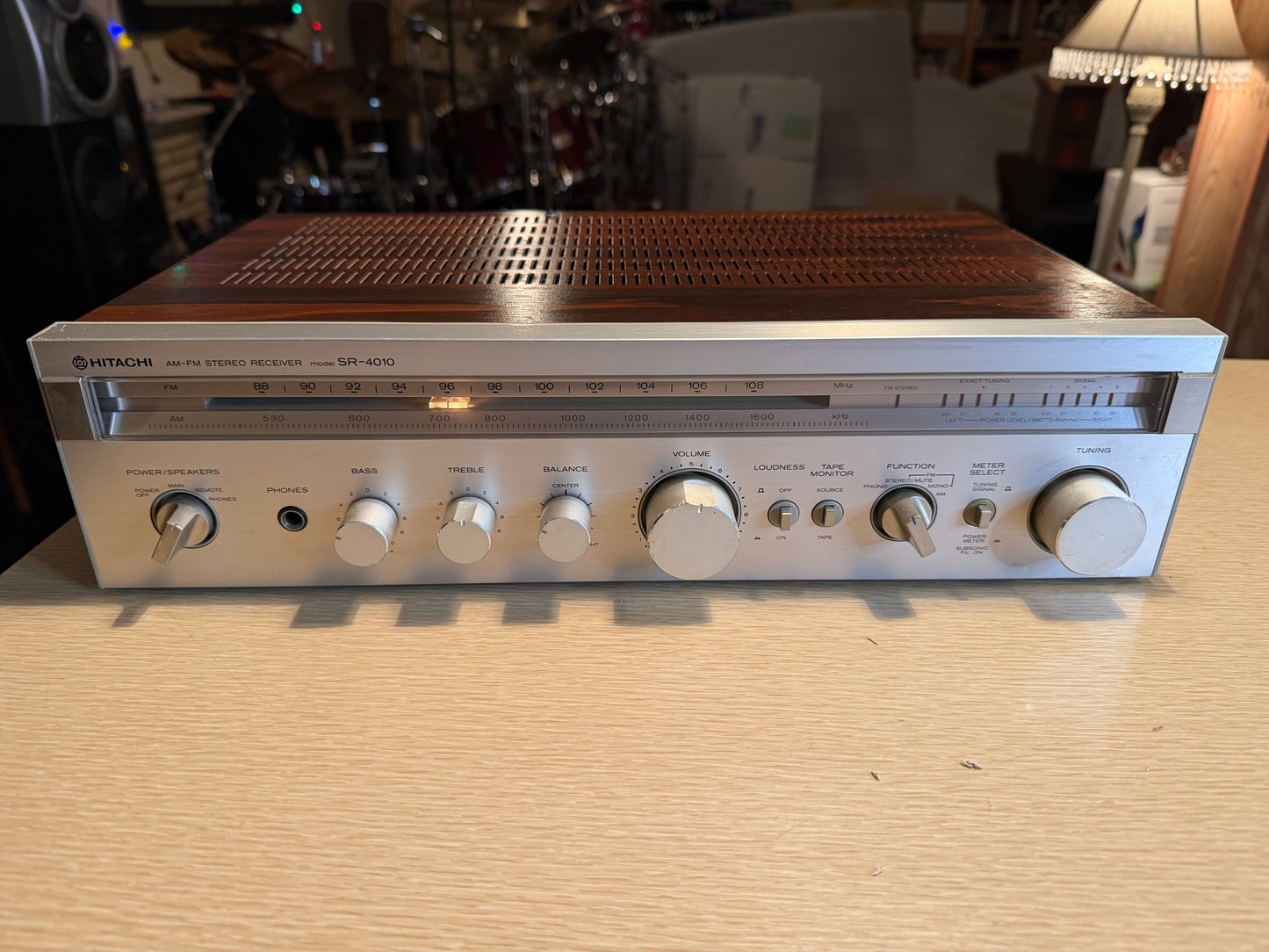 HITACHI Stereo Receiver SR-4010 Class G AMP Radio Vintage 55WPC Serviced RARE🔥
