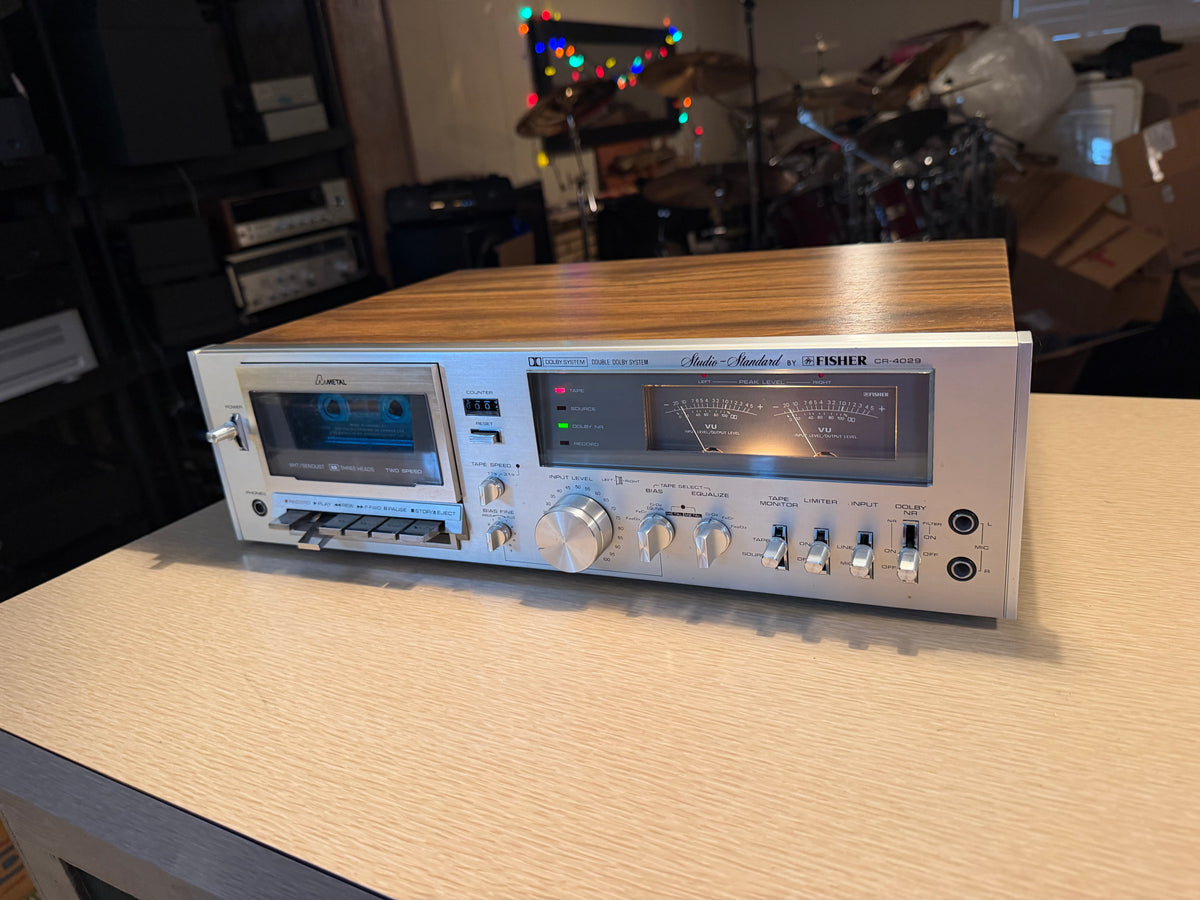 Fisher CR-4029 3 Head High Fidelity Cassette Tape Deck Pro Servicing Near Mint🎶