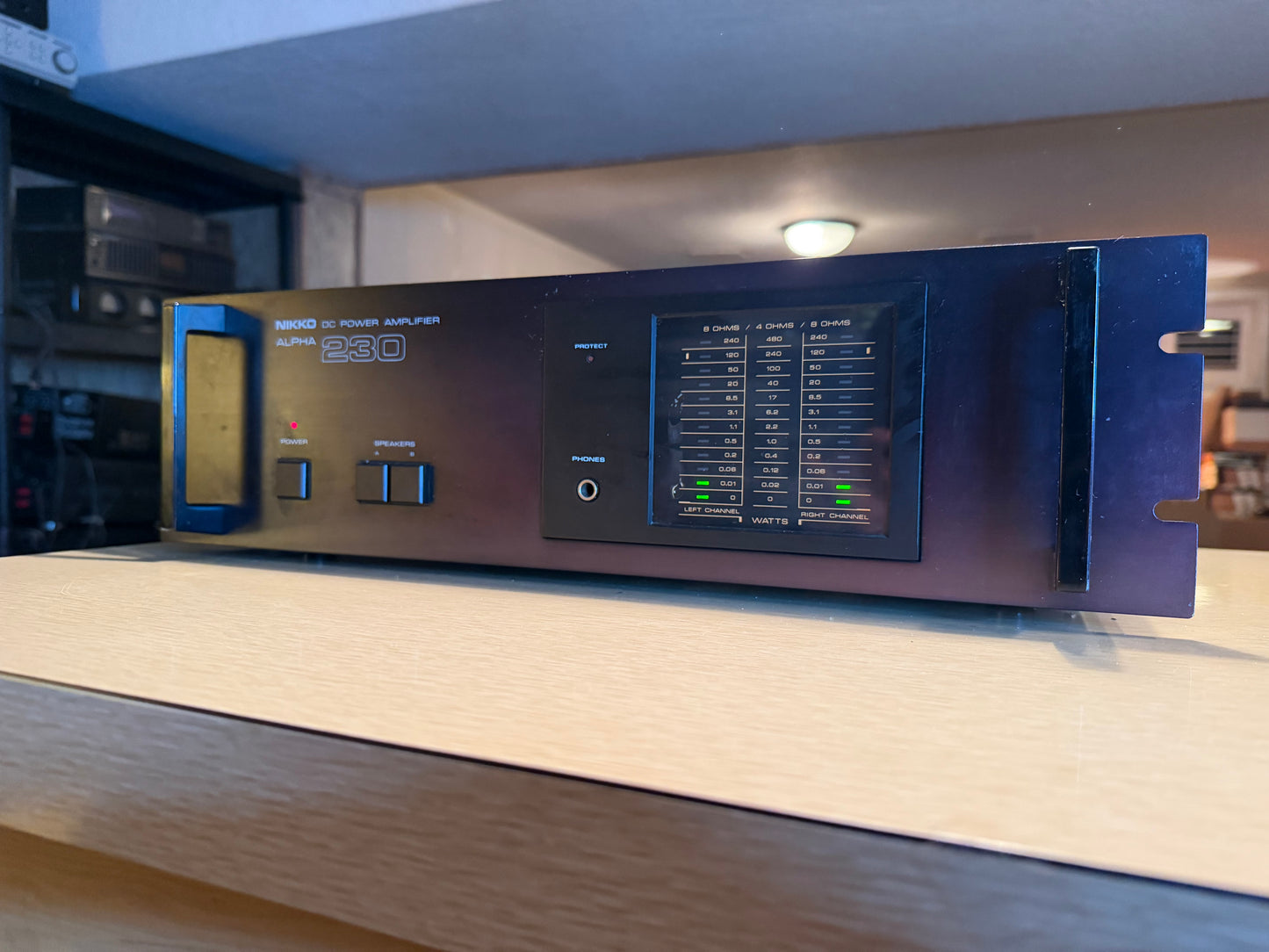 Nikko Alpha 230 Dark Red Faceplate | Serviced Power Amp | 120 WPC | Japan