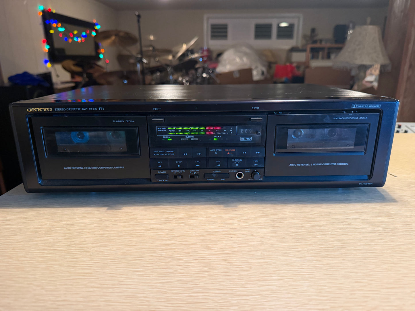 Onkyo TA-RW404 Stereo Cassette Tape Deck Player Dolby B C Auto Reverse Serviced!