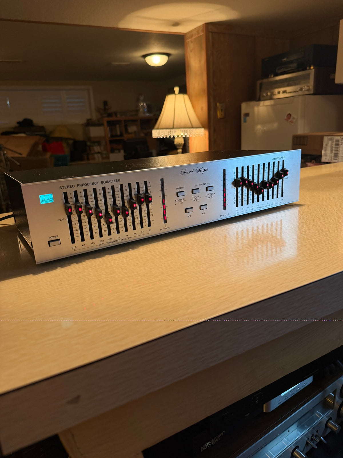 ADC SS-115 Sound Shaper Vintage Stereo Equalizer  Fresh Service Rare Silver Var.