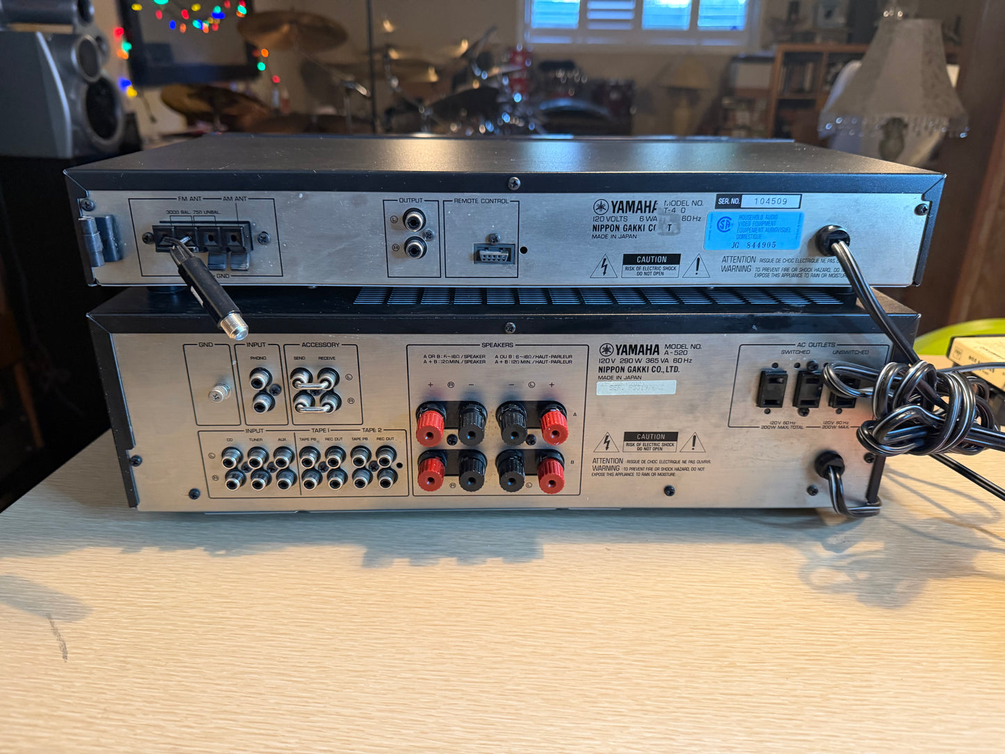 Yamaha A-520 Natural Sound Amplifier + t-420 Tuner Serviced Cleaned Sounds GR8🔥