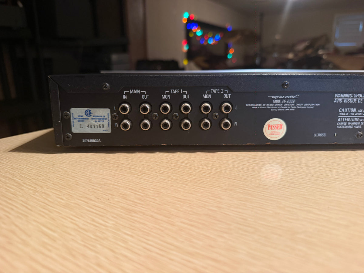 Vintage Realistic 31-2009 Twelve-Band Stereo Frequency Equalizer Stereo Serviced